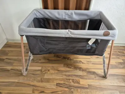 Cuna colecho gris para bebé con colchón - miniatura 5