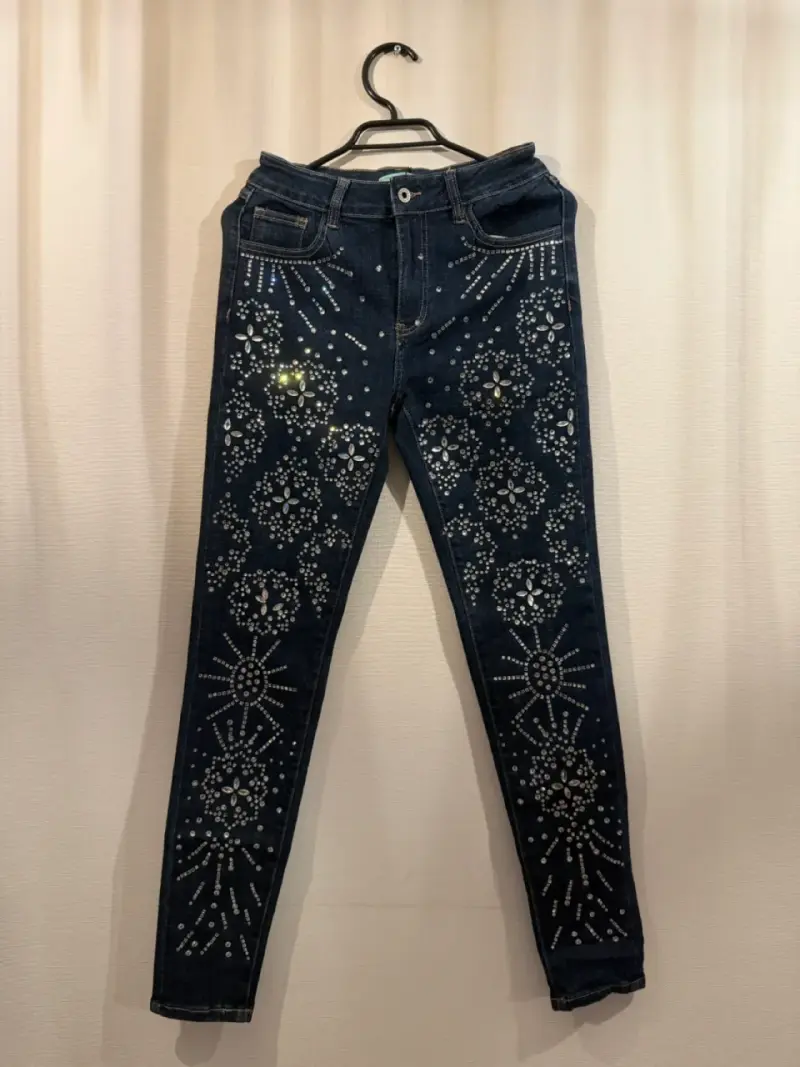 Jeans de Mujer con pedrería franca fortuna - 2