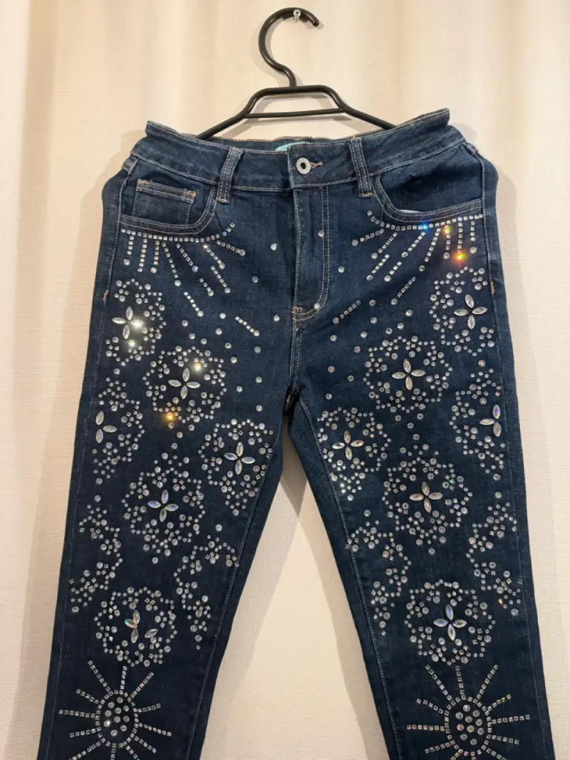 Jeans de Mujer con pedrería franca fortuna - 3
