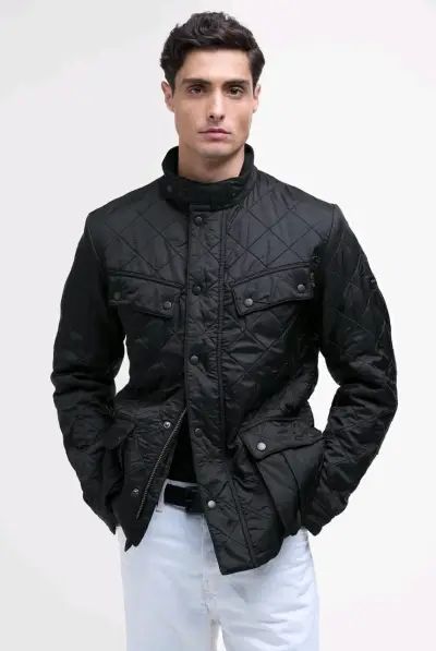 Chaqueta acolchada negra Barbour para hombre - miniatura 1
