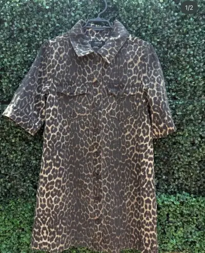 Vestido camisero animal print Foster - miniatura 1