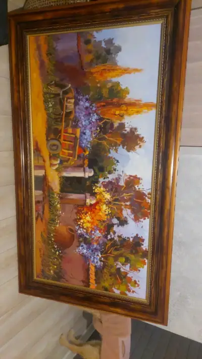 Silla vintage con tapiz floral - miniatura 4