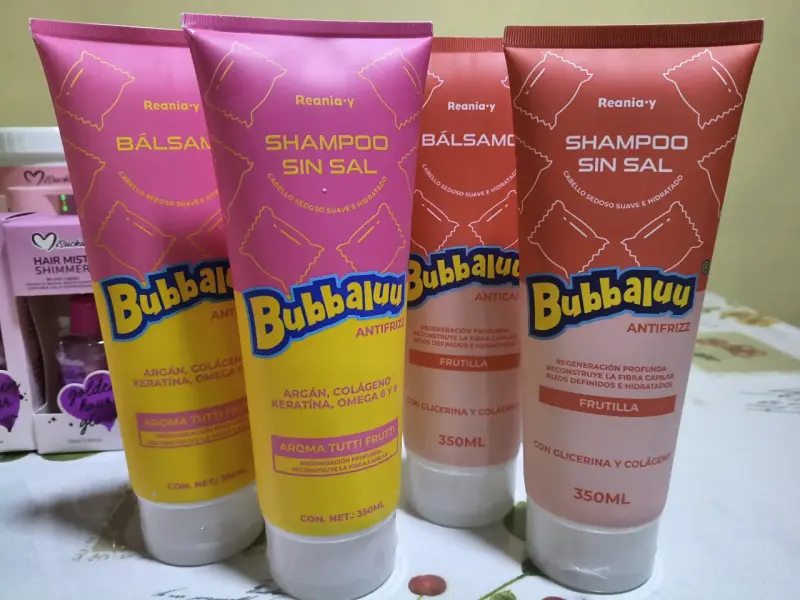 Set de Shampoo y Bálsamo Bubbaluu Antifrizz