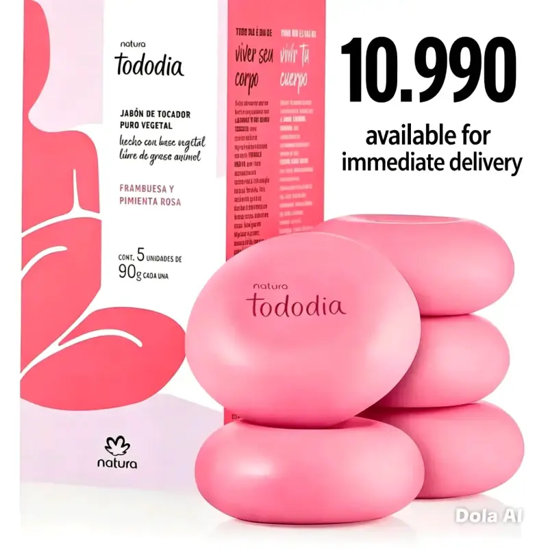 Jabón Natura Tododia Frambuesa y Pimienta Rosa
