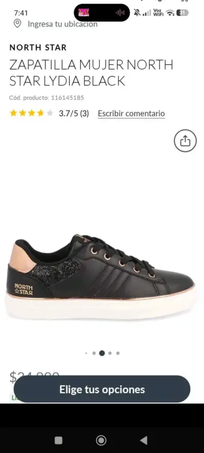 Zapatillas Mujer North Star Lydia Negras - miniatura 1
