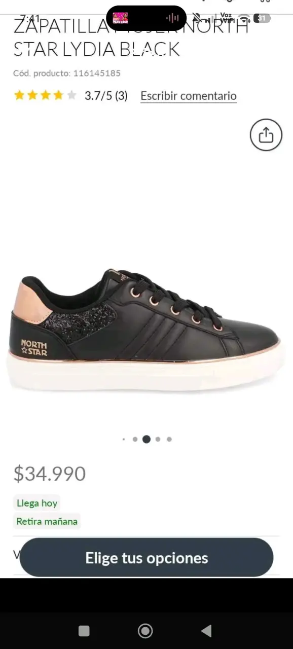 Zapatillas Mujer North Star Lydia Negras - 2