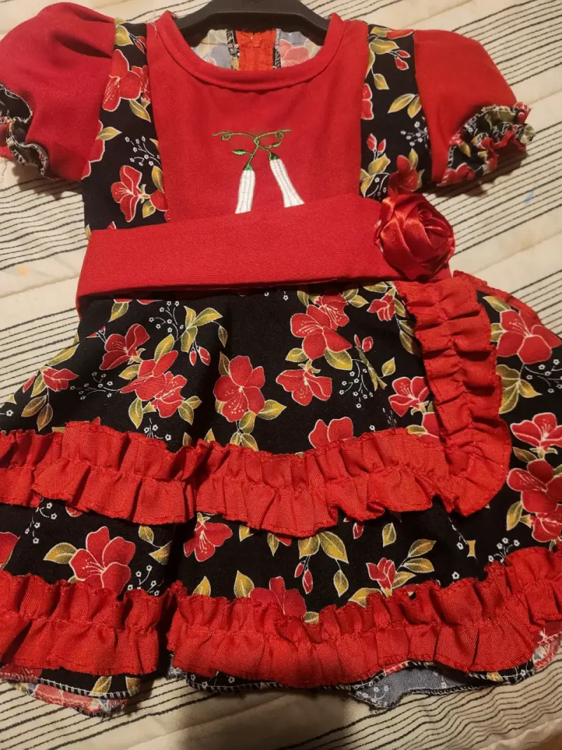 Vestido de huasita talla 1 año - 1
