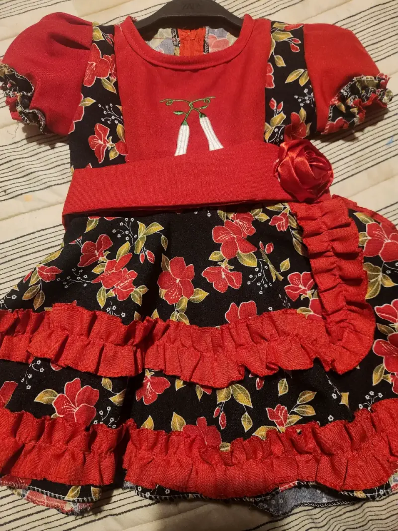 Vestido de huasita talla 1 año - 2