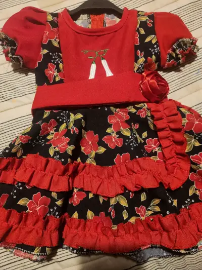 Vestido de huasita talla 1 año - miniatura 2