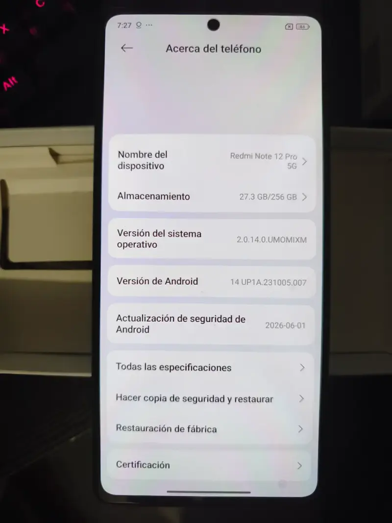 Smartphone Xiaomi Redmi Note 12 Pro 5G Sky Blue - 5