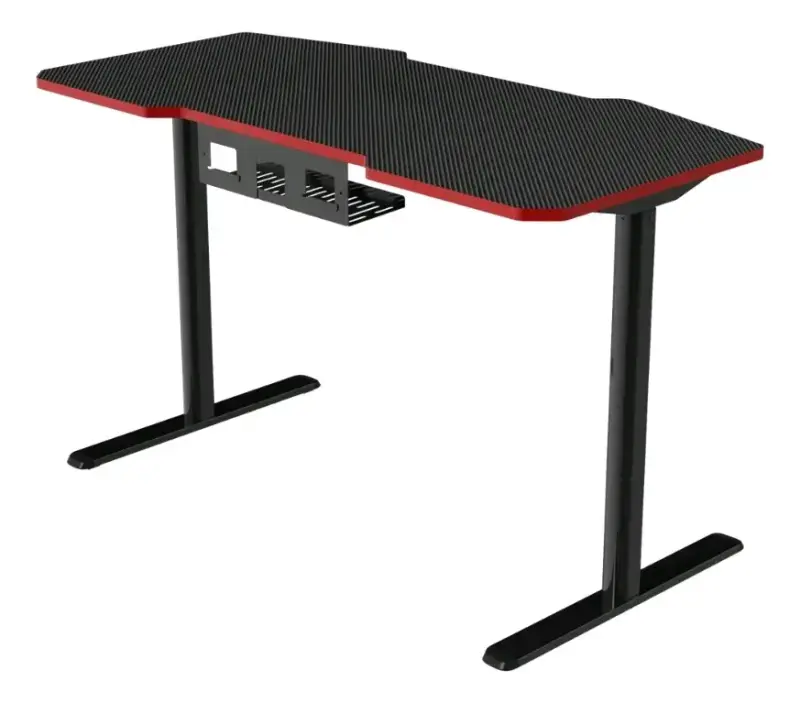 Escritorio Gamer Negro con Detalles Rojos - 1