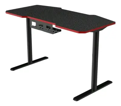 Escritorio Gamer Negro con Detalles Rojos - miniatura 1