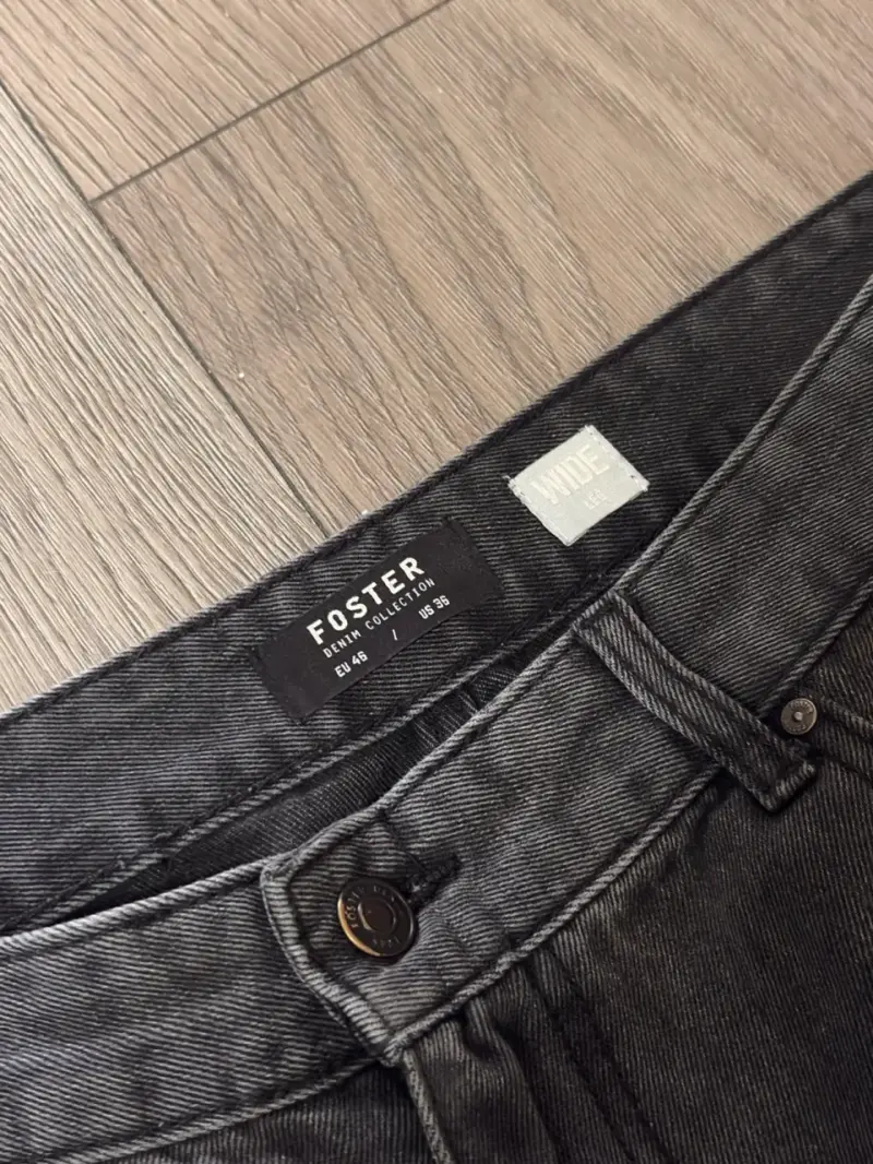 Pantalones cargo anchos negros Foster - 2