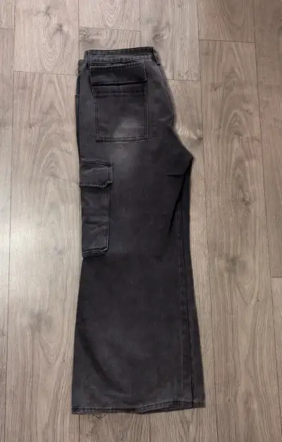 Pantalones cargo anchos negros Foster - miniatura 3