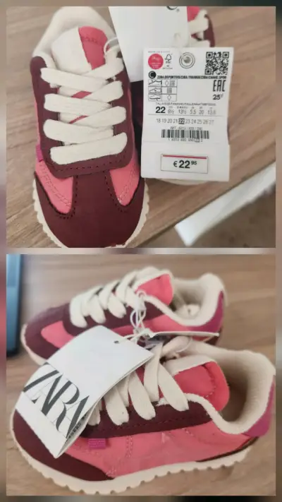 Zapatillas deportas Zara rosadas numero 22 - miniatura 1