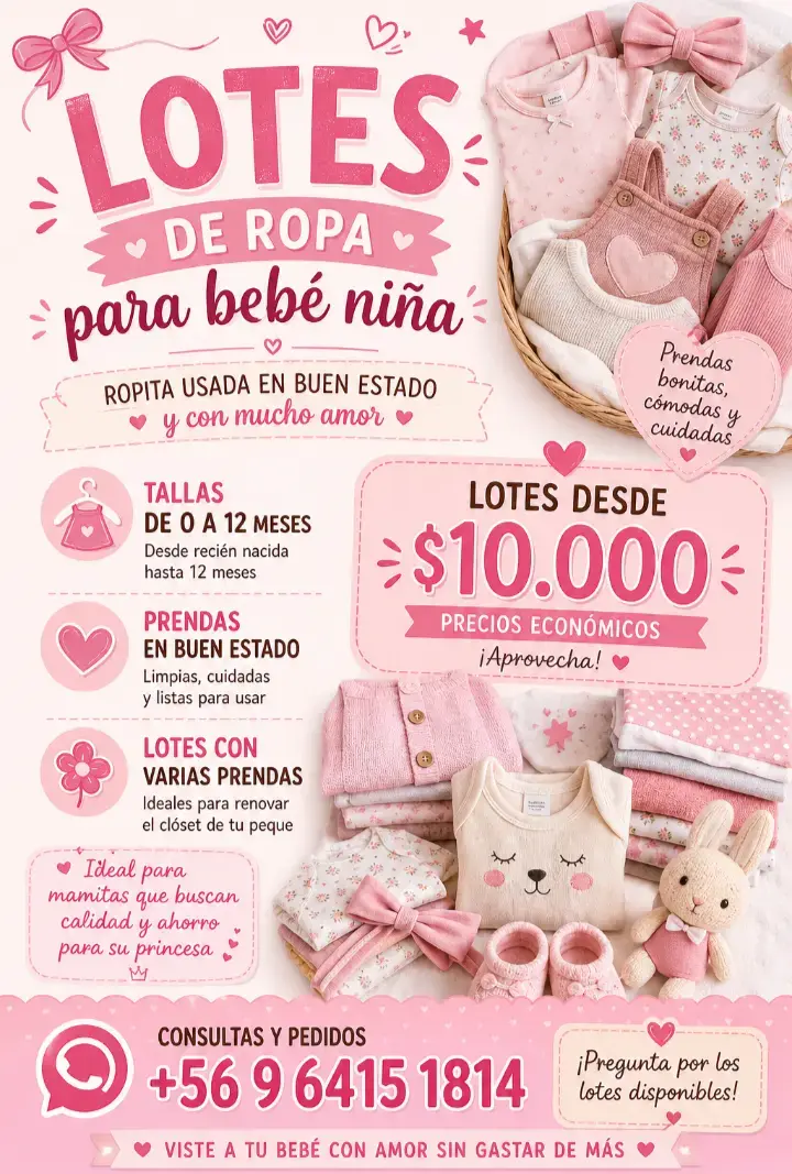 Lote de ropa para bebé niña en buen estado - 1