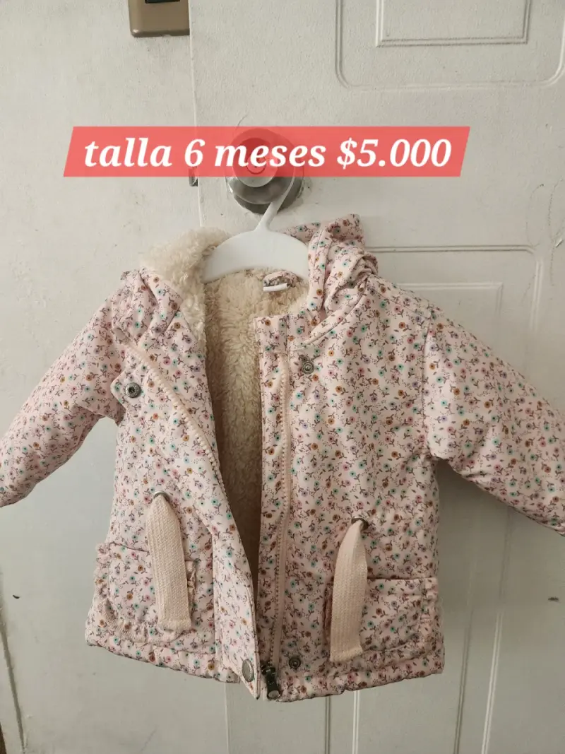Chaqueta de bebé con diseño floral talla 6 meses