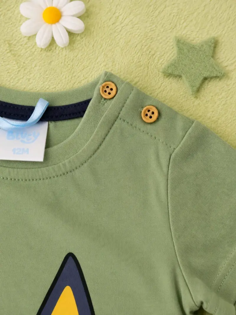 Polera para bebé Bluey verde con diseño divertido - 2