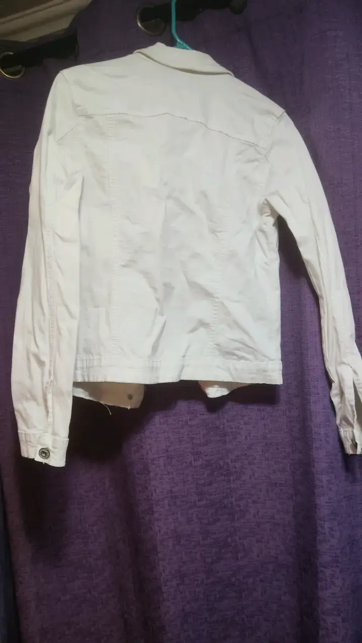 Chaqueta blanca de mezclilla para mujer - 2