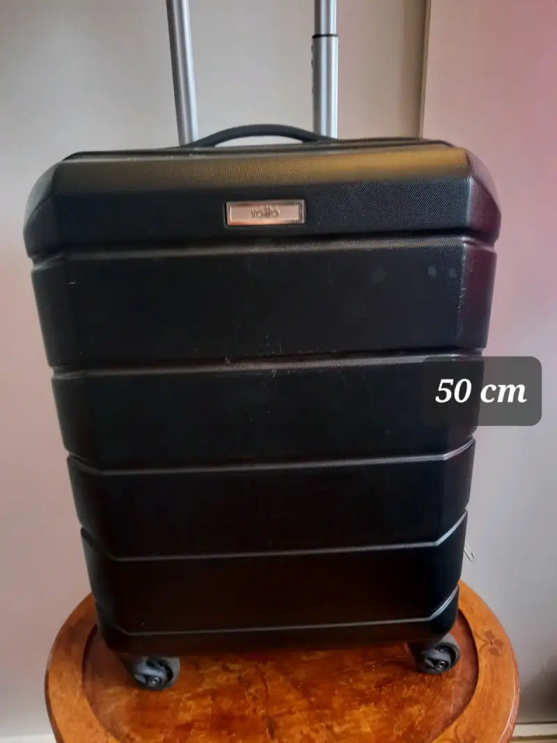 Maleta de viaje rígida negra 50 cm - 1