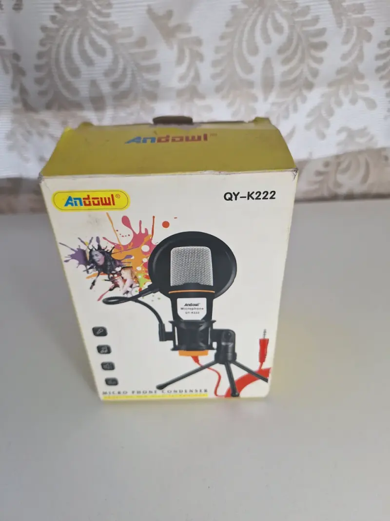 Micrófono condensador Andowl QY-K222 con soporte - 5