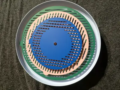 Reloj de pared multicolor con diseño moderno - miniatura 3