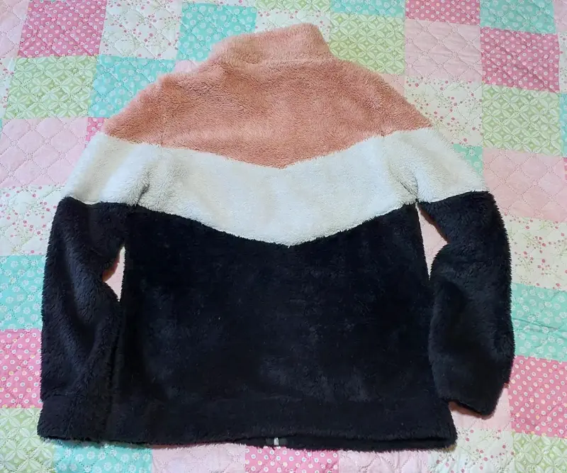 Poleron de felpa tricolor talla L - 2