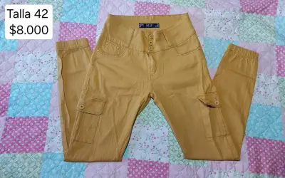 Pantalones cargo mostaza talla 42 - miniatura 1