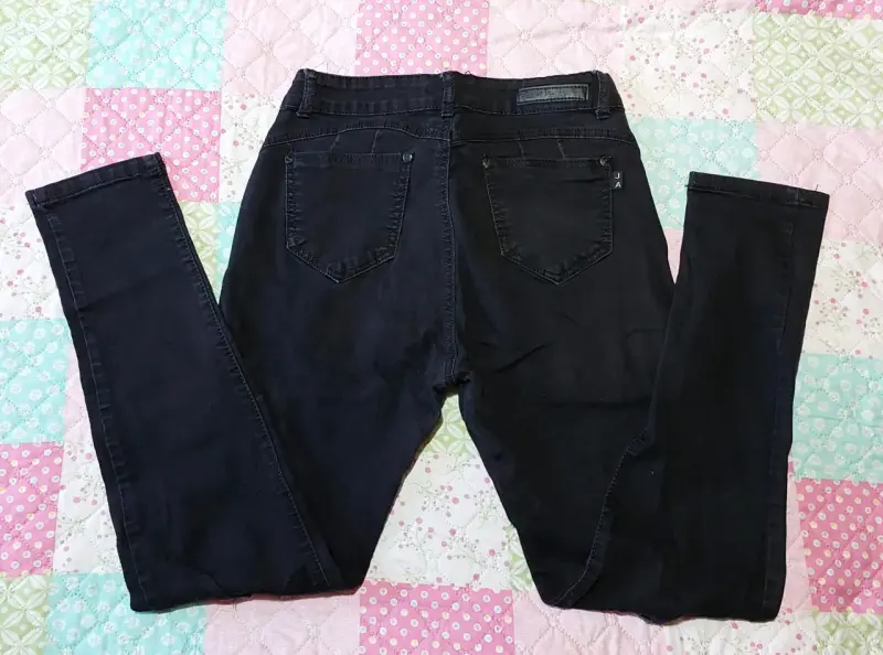 Jeans negros desgastados talla 42 - 2