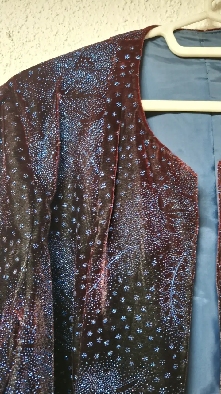 Chaqueta de terciopelo con diseño brillante - 2