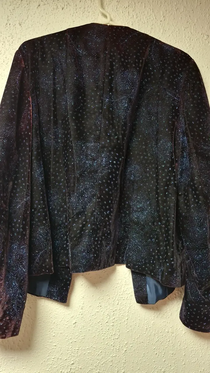 Chaqueta de terciopelo con diseño brillante - 4