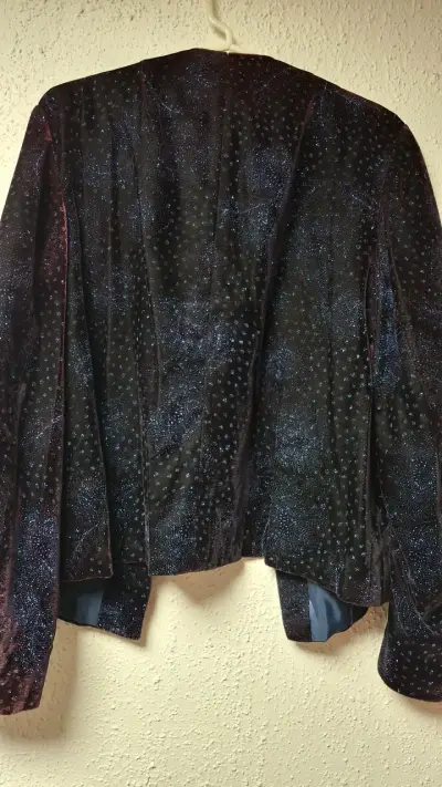 Chaqueta de terciopelo con diseño brillante - miniatura 4