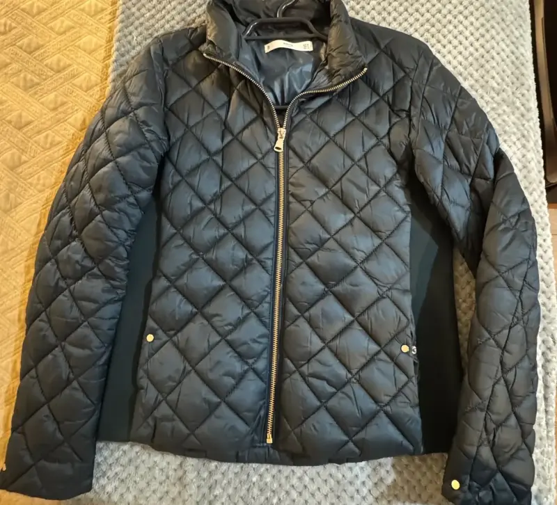 Chaqueta Mango acolchada verde petróleo mujer - 1