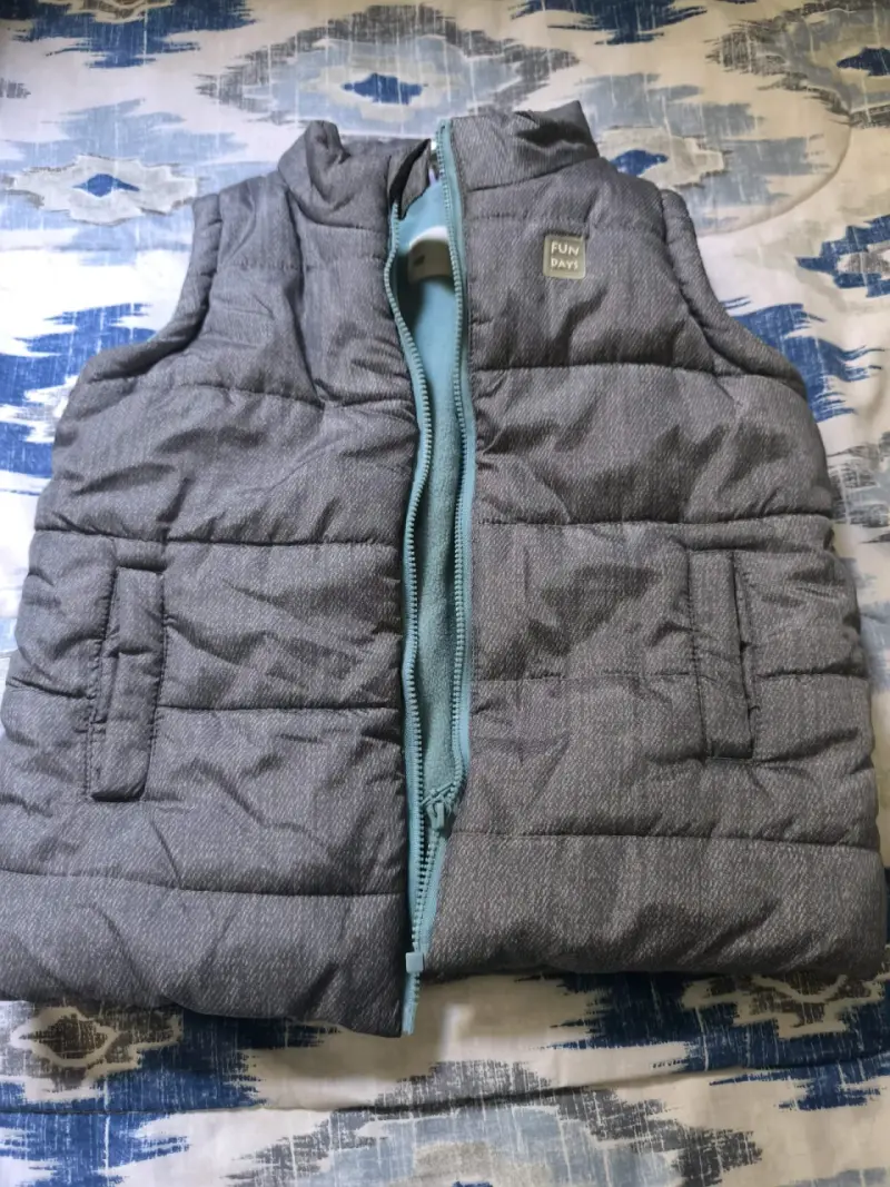 Chaleco acolchado gris para niño - 2