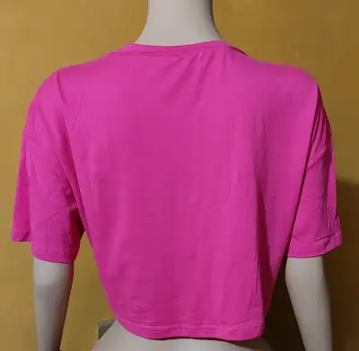 Crop top rosa Shein con estampado divertido - miniatura 2