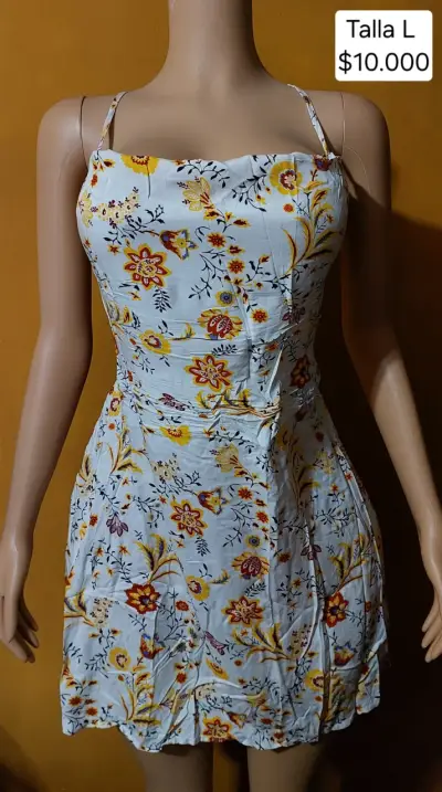 Vestido floral con tirantes y espalda descubierta - miniatura 1