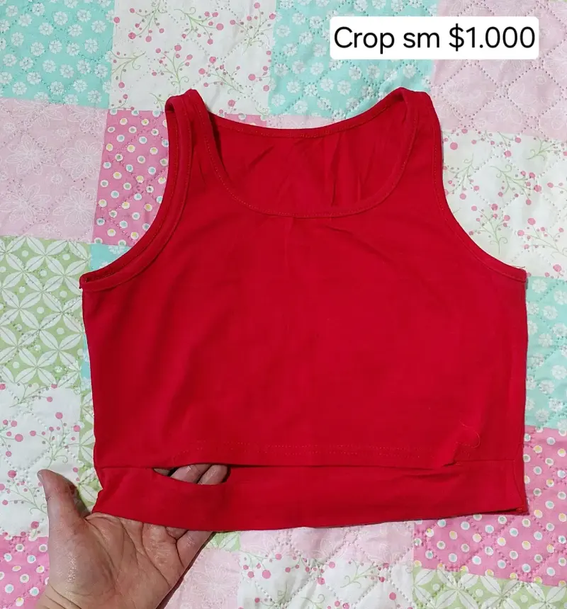 Crop top rojo para mujer talla Sm - 1