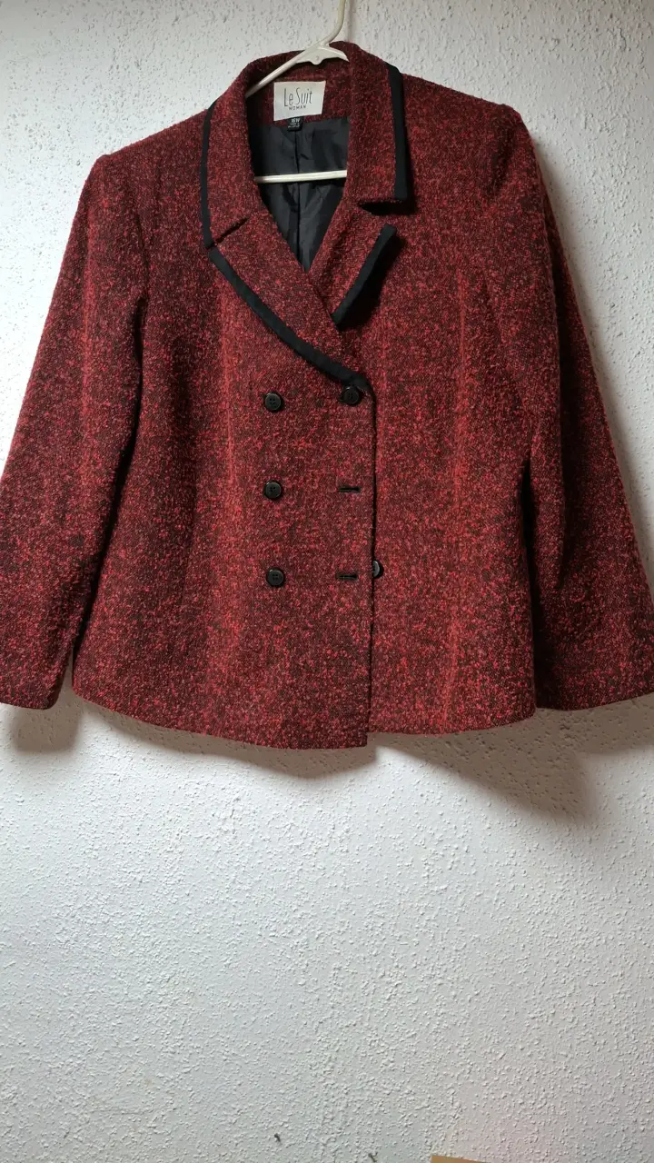 Blazer rojo de lana Le Suit para mujer