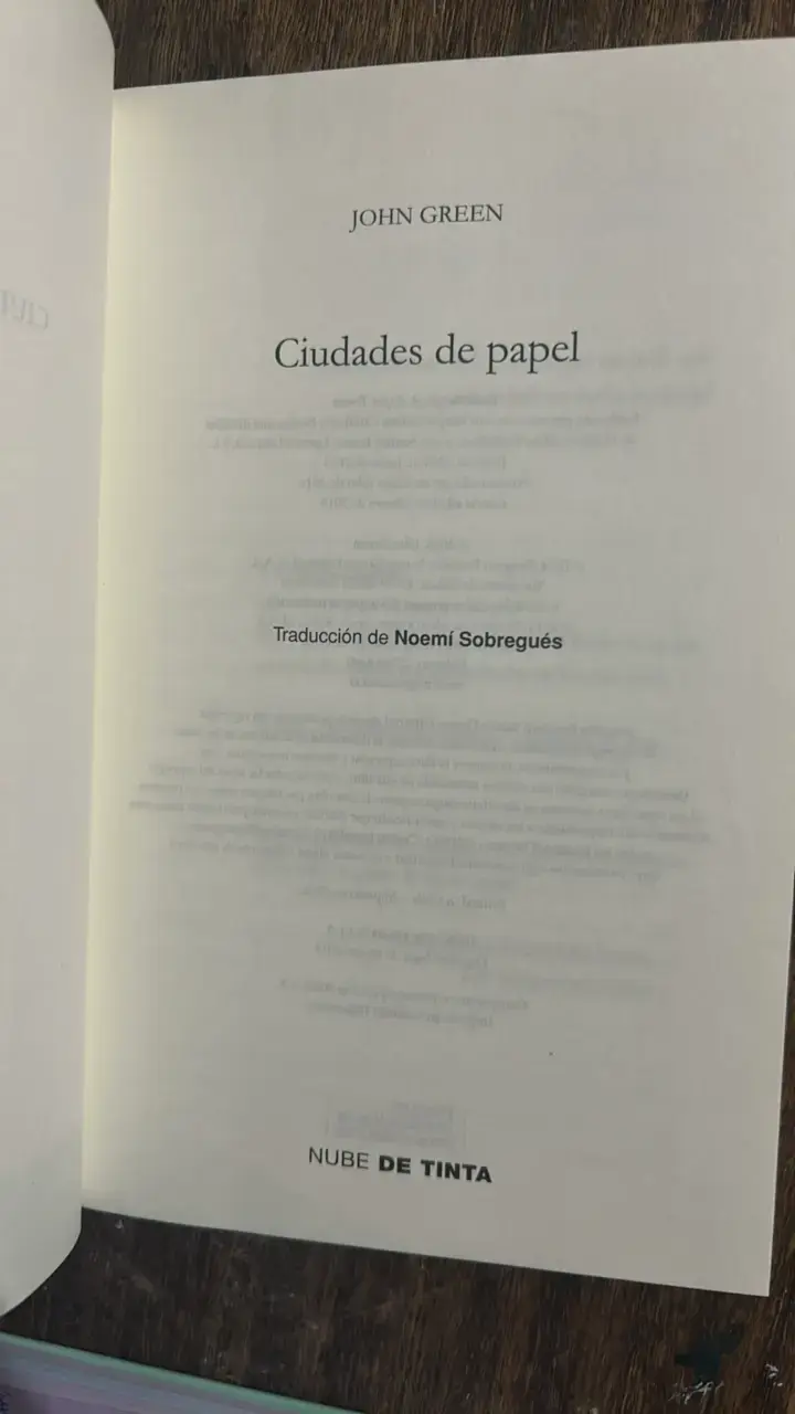 Libro Ciudades de Papel de John Green - 3