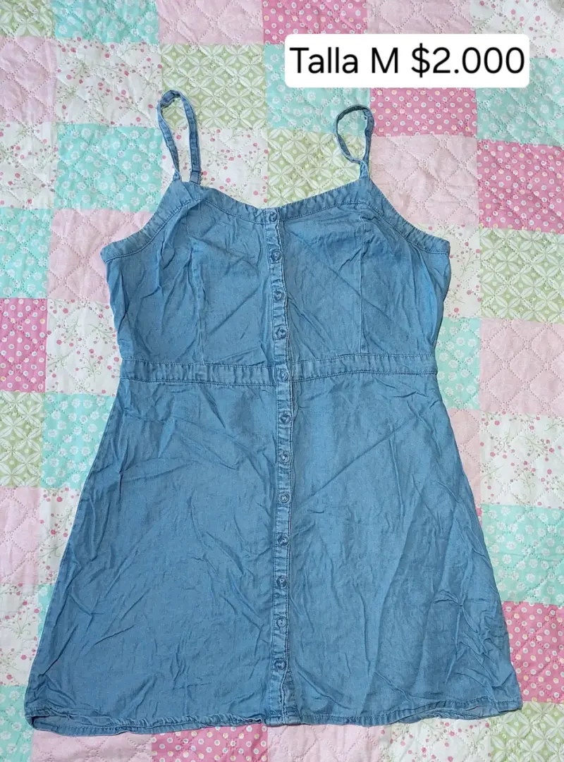 Vestido de mezclilla azul talla M - 1