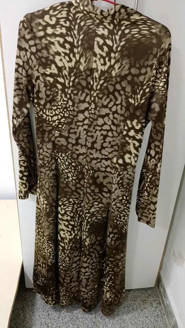 Vestido largo estampado animal print Mode Bravo - 2