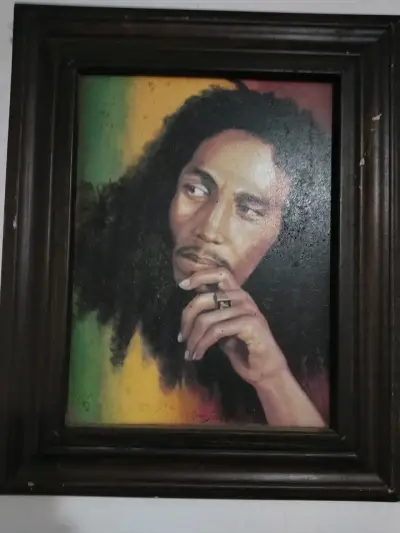 Cuadro Retrato Omar Leblanc pintor chileno - miniatura 1