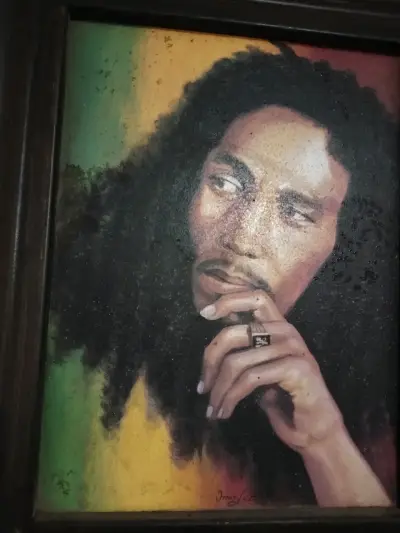 Cuadro Retrato Omar Leblanc pintor chileno - miniatura 2