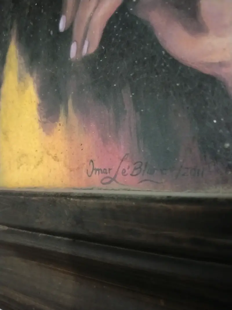 Cuadro Retrato Omar Leblanc pintor chileno - 3