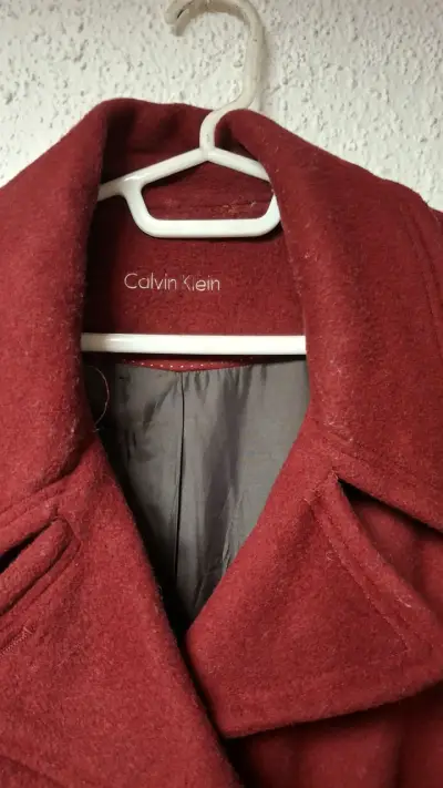 Abrigo rojo Calvin Klein para mujer - miniatura 2