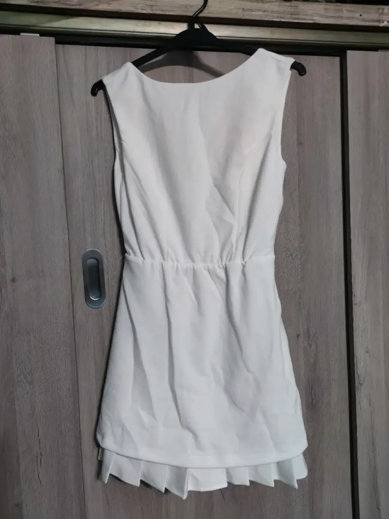 Vestido Novia corto blanco elegante para mujer - 3