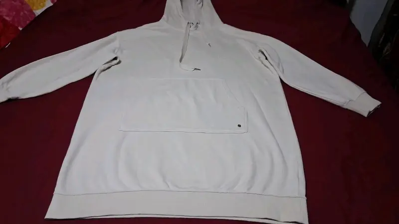 Vestido sudadera beige con capucha para mujer - 3
