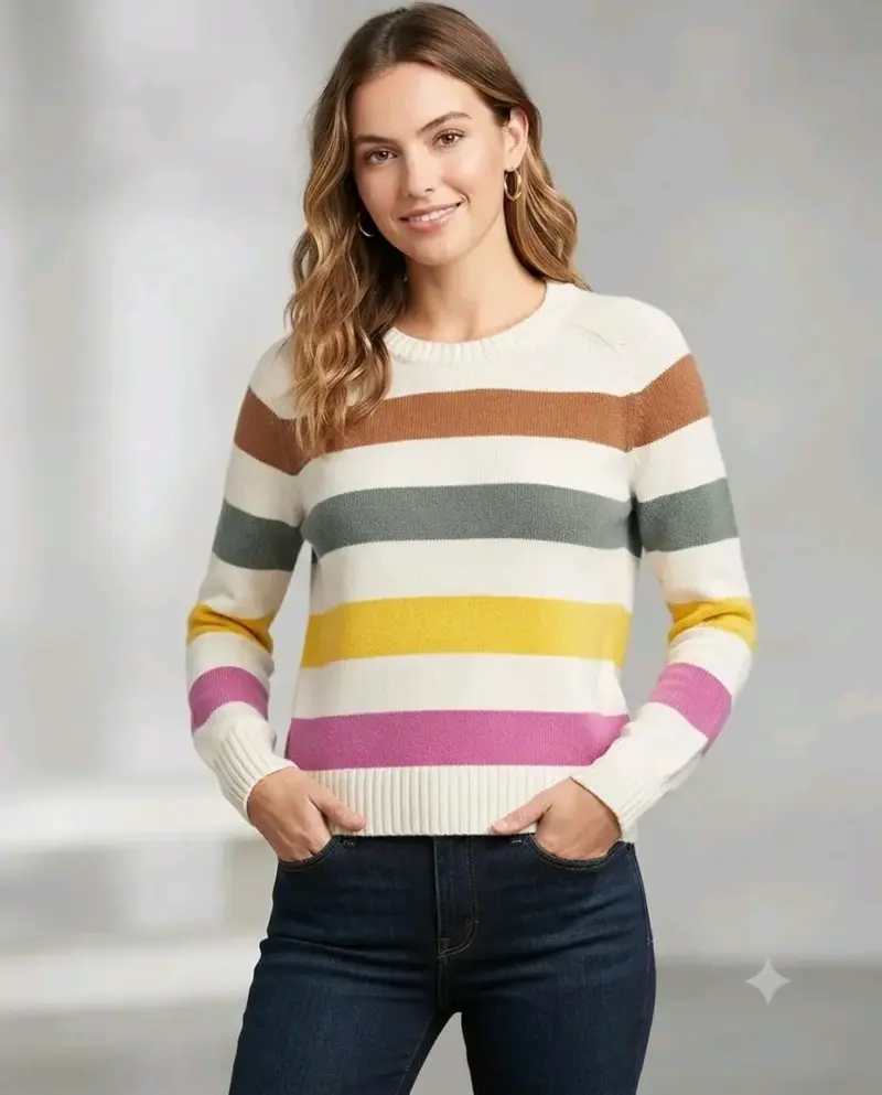Suéter a rayas multicolor Free Assembly para mujer - 1
