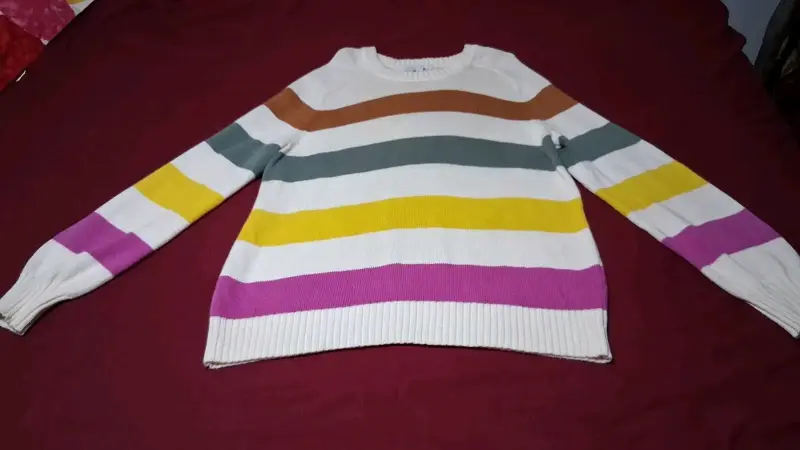 Suéter a rayas multicolor Free Assembly para mujer - 2