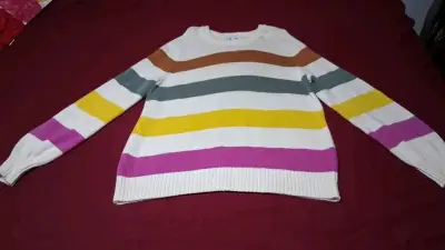 Suéter a rayas multicolor Free Assembly para mujer - miniatura 2